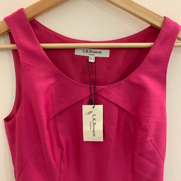 NWT L.K.Bennett raspberry cleo dress. - Picture 2 of 8